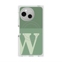 プレミアムスクエアケース with SnapMag［ オリジナル - initial two tone - W green ］