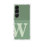 プレミアムスクエアケース with SnapMag［ オリジナル - initial two tone - W green ］