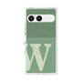 プレミアムスクエアケース with SnapMag［ オリジナル - initial two tone - W green ］