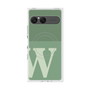 プレミアムスクエアケース with SnapMag［ オリジナル - initial two tone - W green ］