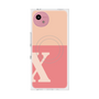 プレミアムスクエアケース with SnapMag［ オリジナル - initial two tone - X pink ］