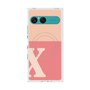 プレミアムスクエアケース with SnapMag［ オリジナル - initial two tone - X pink ］