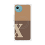 プレミアムスクエアケース with SnapMag［ オリジナル - initial two tone - X brown ］