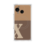プレミアムスクエアケース with SnapMag［ オリジナル - initial two tone - X brown ］
