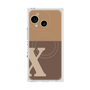 プレミアムスクエアケース with SnapMag［ オリジナル - initial two tone - X brown ］