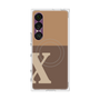プレミアムスクエアケース with SnapMag［ オリジナル - initial two tone - X brown ］