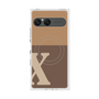 プレミアムスクエアケース with SnapMag［ オリジナル - initial two tone - X brown ］