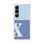 プレミアムスクエアケース with SnapMag［ オリジナル - initial two tone - X blue ］