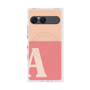 プレミアムスクエアケース with SnapMag［ オリジナル - initial two tone - A pink ］