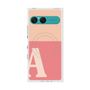 プレミアムスクエアケース with SnapMag［ オリジナル - initial two tone - A pink ］