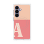 プレミアムスクエアケース with SnapMag［ オリジナル - initial two tone - A pink ］