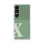 プレミアムスクエアケース with SnapMag［ オリジナル - initial two tone - X green ］