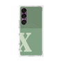 プレミアムスクエアケース with SnapMag［ オリジナル - initial two tone - X green ］