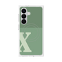 プレミアムスクエアケース with SnapMag［ オリジナル - initial two tone - X green ］