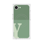プレミアムスクエアケース with SnapMag［ オリジナル - initial two tone - Y green ］