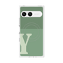 プレミアムスクエアケース with SnapMag［ オリジナル - initial two tone - Y green ］