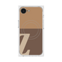 プレミアムスクエアケース with SnapMag［ オリジナル - initial two tone - Z brown ］