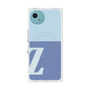 プレミアムスクエアケース with SnapMag［ オリジナル - initial two tone - Z blue ］