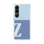 プレミアムスクエアケース with SnapMag［ オリジナル - initial two tone - Z blue ］