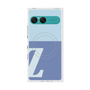 プレミアムスクエアケース with SnapMag［ オリジナル - initial two tone - Z blue ］