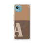 プレミアムスクエアケース with SnapMag［ オリジナル - initial two tone - A brown ］