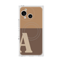 プレミアムスクエアケース with SnapMag［ オリジナル - initial two tone - A brown ］