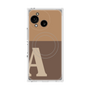 プレミアムスクエアケース with SnapMag［ オリジナル - initial two tone - A brown ］