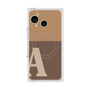 プレミアムスクエアケース with SnapMag［ オリジナル - initial two tone - A brown ］