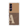 プレミアムスクエアケース with SnapMag［ オリジナル - initial two tone - A brown ］