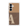 プレミアムスクエアケース with SnapMag［ オリジナル - initial two tone - A brown ］