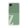 プレミアムスクエアケース with SnapMag［ オリジナル - initial two tone - Z green ］