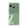 プレミアムスクエアケース with SnapMag［ オリジナル - initial two tone - Z green ］