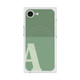 プレミアムスクエアケース with SnapMag［ オリジナル - initial two tone - A green ］