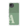 プレミアムスクエアケース with SnapMag［ オリジナル - initial two tone - A green ］