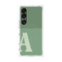 プレミアムスクエアケース with SnapMag［ オリジナル - initial two tone - A green ］