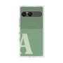 プレミアムスクエアケース with SnapMag［ オリジナル - initial two tone - A green ］