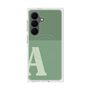 プレミアムスクエアケース with SnapMag［ オリジナル - initial two tone - A green ］