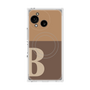 プレミアムスクエアケース with SnapMag［ オリジナル - initial two tone - B brown ］