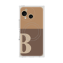 プレミアムスクエアケース with SnapMag［ オリジナル - initial two tone - B brown ］