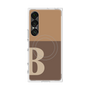 プレミアムスクエアケース with SnapMag［ オリジナル - initial two tone - B brown ］