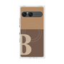 プレミアムスクエアケース with SnapMag［ オリジナル - initial two tone - B brown ］