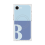 プレミアムスクエアケース with SnapMag［ オリジナル - initial two tone - B blue ］