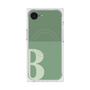 プレミアムスクエアケース with SnapMag［ オリジナル - initial two tone - B green ］