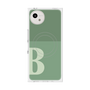 プレミアムスクエアケース with SnapMag［ オリジナル - initial two tone - B green ］