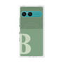 プレミアムスクエアケース with SnapMag［ オリジナル - initial two tone - B green ］