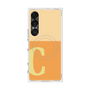 プレミアムスクエアケース with SnapMag［ オリジナル - initial two tone - C orange ］