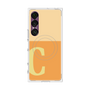 プレミアムスクエアケース with SnapMag［ オリジナル - initial two tone - C orange ］
