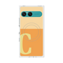 プレミアムスクエアケース with SnapMag［ オリジナル - initial two tone - C orange ］