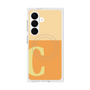 プレミアムスクエアケース with SnapMag［ オリジナル - initial two tone - C orange ］
