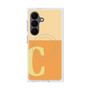 プレミアムスクエアケース with SnapMag［ オリジナル - initial two tone - C orange ］